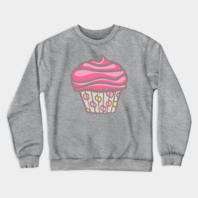 POLKA DOT CUPCAKE DREAMS Party Pink Buttercream Icing - UnBlink Studio by Jackie Tahara Crewneck Sweatshirt by UnBlink Studio by Jackie Tahara